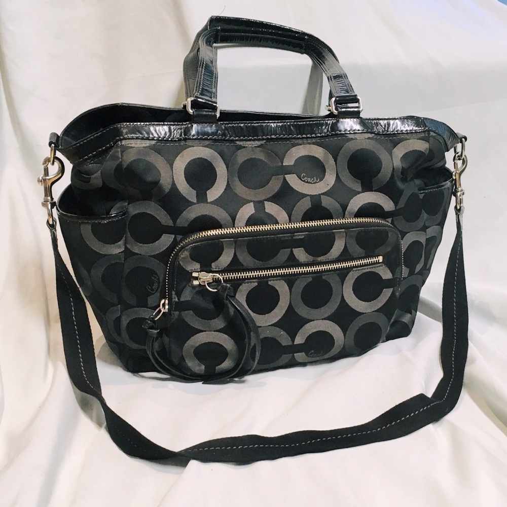 Coach 2014 Optic Black Diaper Bag